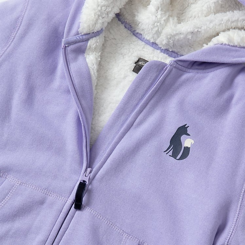 Eddie Bauer Camp Fleece Faux Shearling-Gefütterte Hoodie Mädchen Lavendel | KDJP-09647