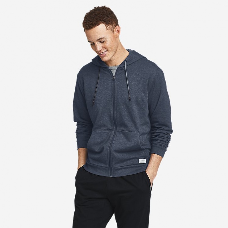 Eddie Bauer Camp Fleece Full-Zip Hoodie Herren Blau | CJDH-14608