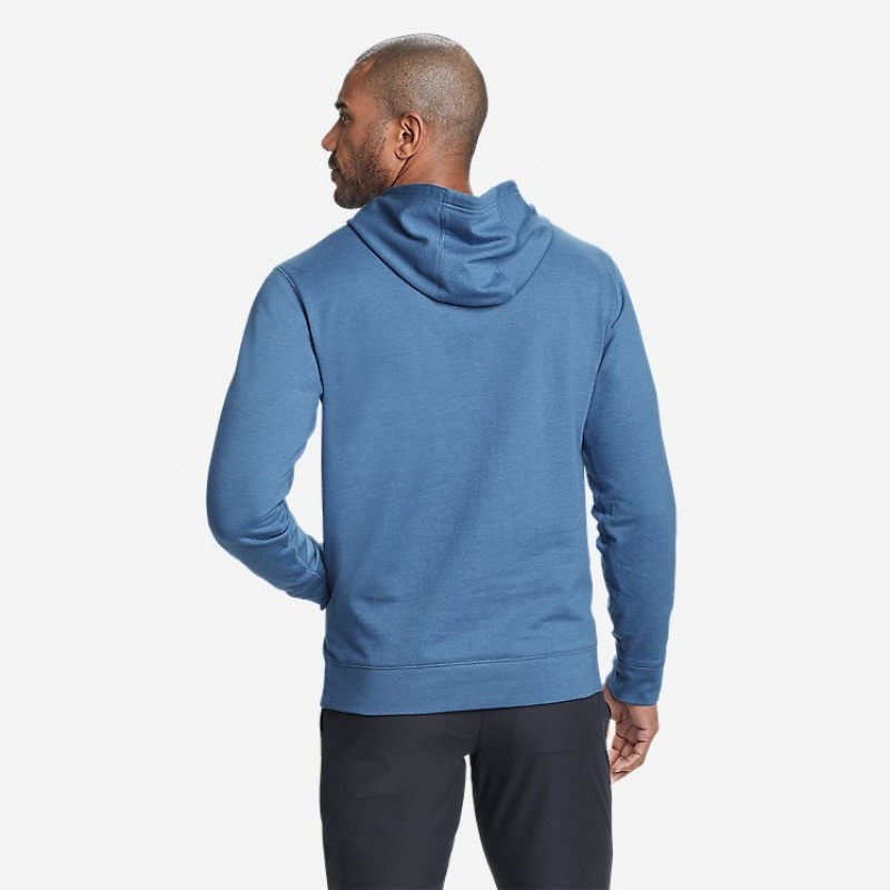 Eddie Bauer Camp Fleece Pullover Hoodie Herren Blau | VBFQ-67843