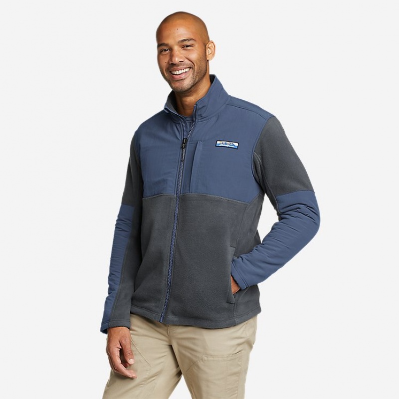 Eddie Bauer Cascadia Full-Zip Fleece Jacken Herren Blau | GZBJ-95038