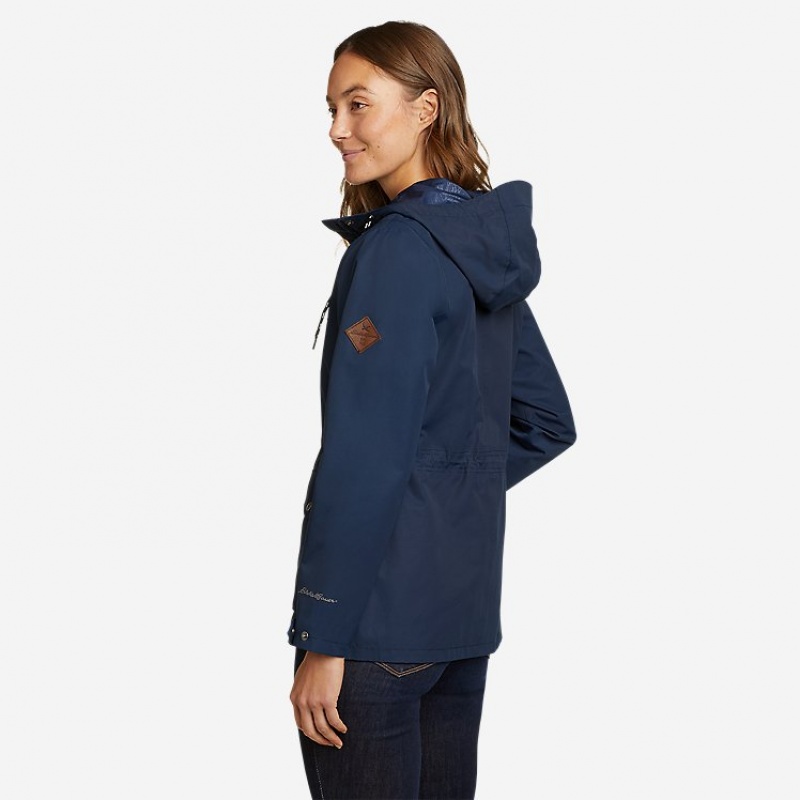 Eddie Bauer Charly Jacken Damen Indigo | UEPY-84017