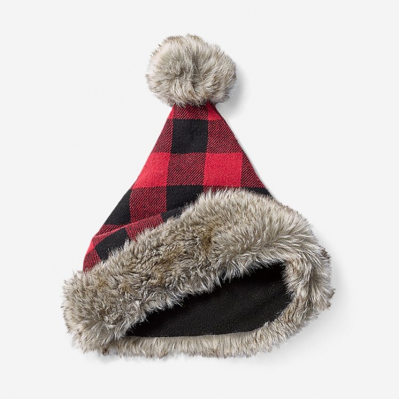 Eddie Bauer Check Santa Hüte Herren Tiefesrot | FDTE-72594