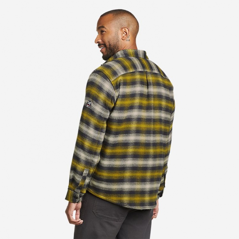 Eddie Bauer Chopper Heavyweight Flannel Hemd Herren Grün | CHWB-94153