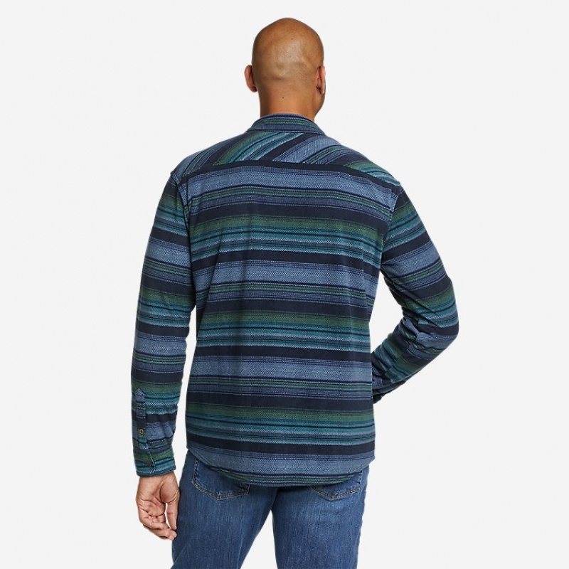 Eddie Bauer Chutes Microfleece Hemd Herren Tiefesindigo | XJOI-43701