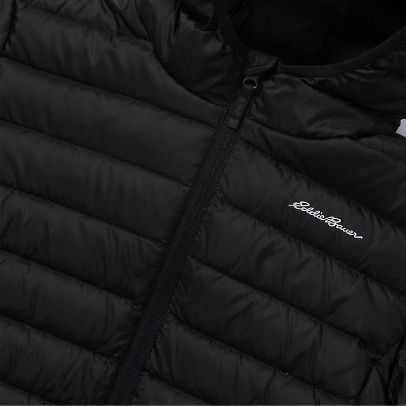 Eddie Bauer CirrusLite Down Mit Kapuze Jacken Mädchen Schwarz | UING-94801