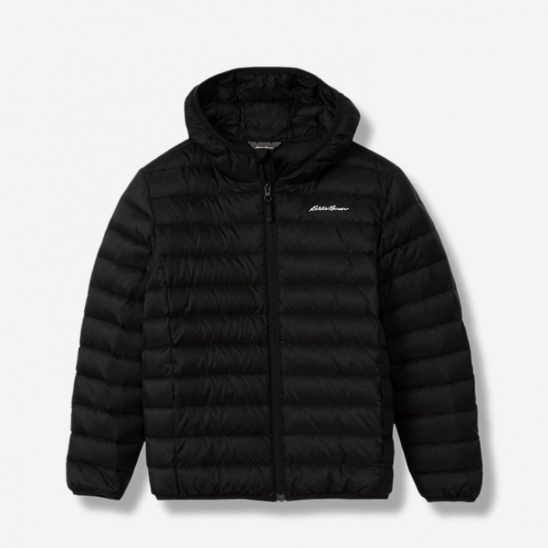 Eddie Bauer CirrusLite Down Mit Kapuze Jacken Mädchen Schwarz | UING-94801