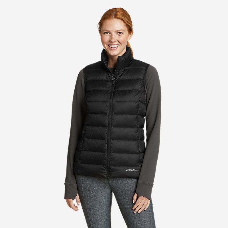 Eddie Bauer CirrusLite Down Weste Damen Schwarz | IQDW-62349