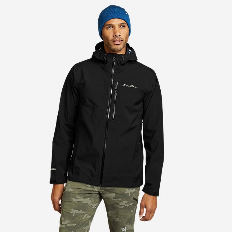 Eddie Bauer Cloud 3L Rain Jacken Herren Schwarz | FOSN-67951