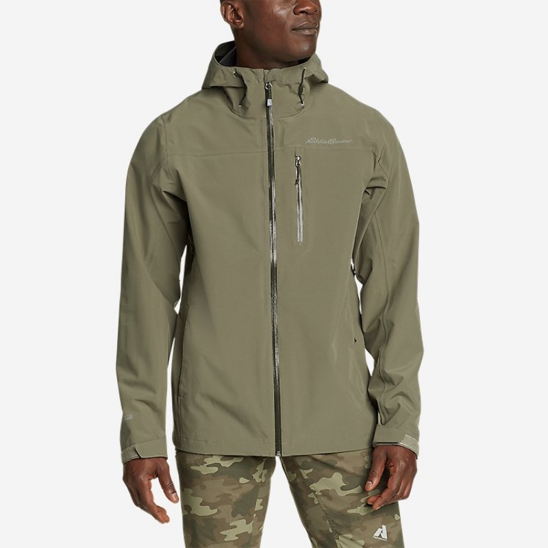 Eddie Bauer Cloud Stretch 2 Rain Jacken Herren Grün | OKCP-97832