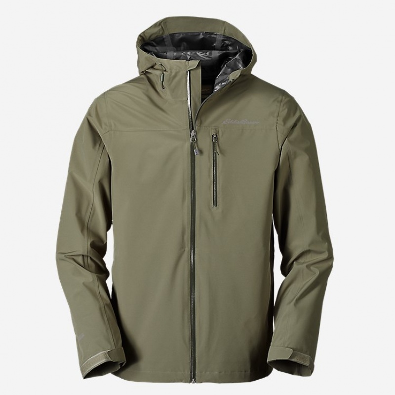 Eddie Bauer Cloud Stretch 2 Rain Jacken Herren Grün | OKCP-97832