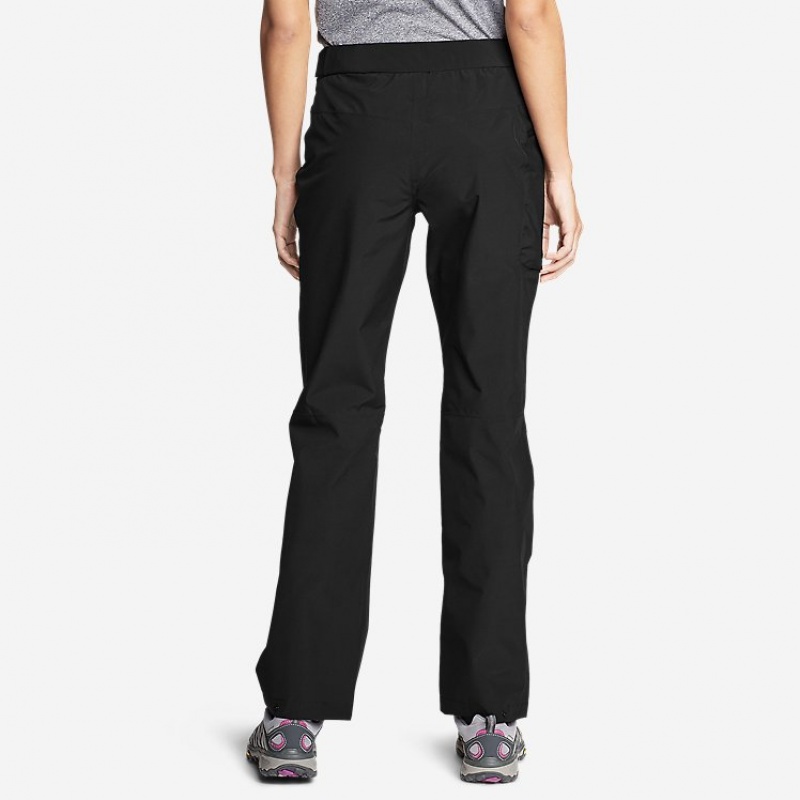 Eddie Bauer Cloud Stretch Rain Hose Damen Schwarz | XBPH-34921