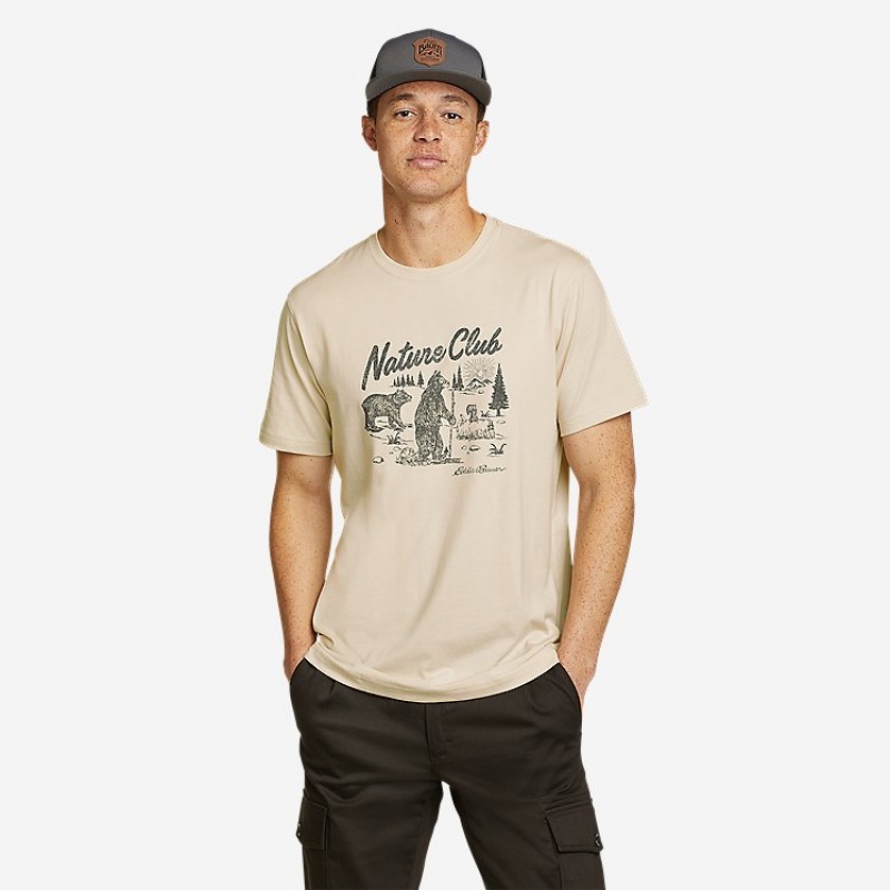 Eddie Bauer Club Graphic T-shirts Herren Aprikose | KEUO-39284