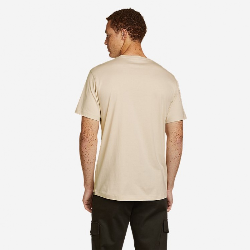 Eddie Bauer Club Graphic T-shirts Herren Aprikose | KEUO-39284