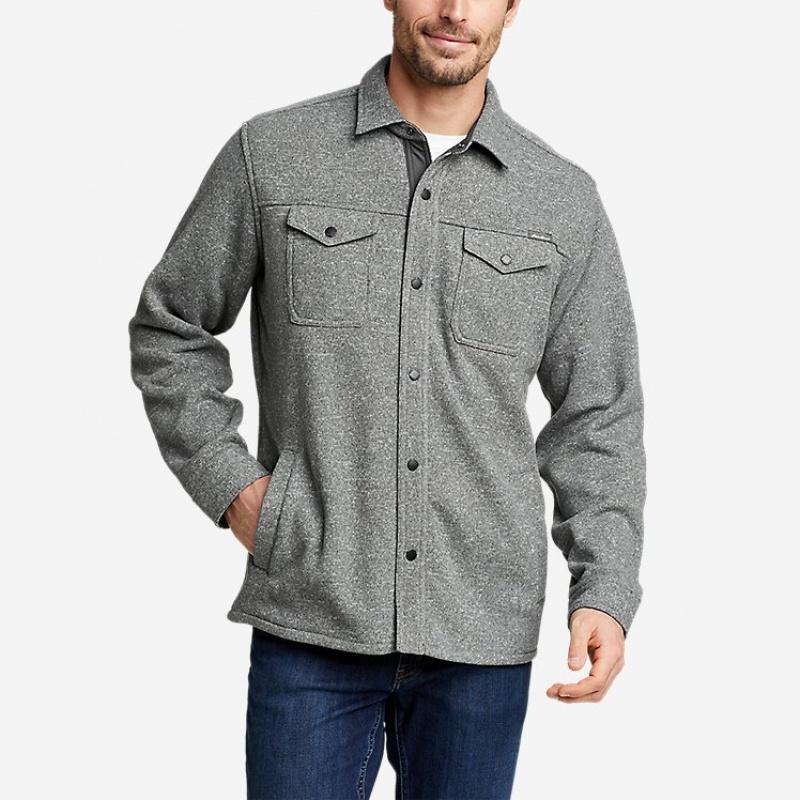 Eddie Bauer Convector Fleece Shirt Jacken Herren Grau | BIFC-97356