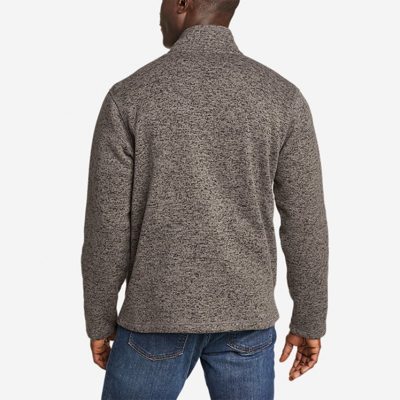 Eddie Bauer Convector Snap Mock Pullover Herren Grau | JDFN-07168