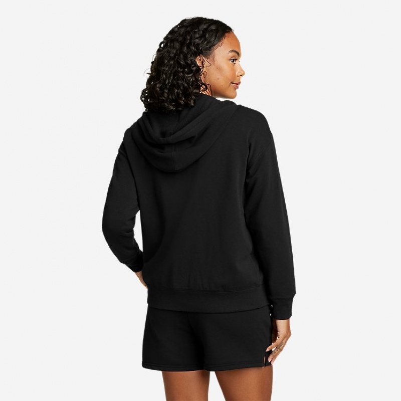 Eddie Bauer Cozy Camp Full-Zip Hoodie Damen Schwarz | VGPD-38971