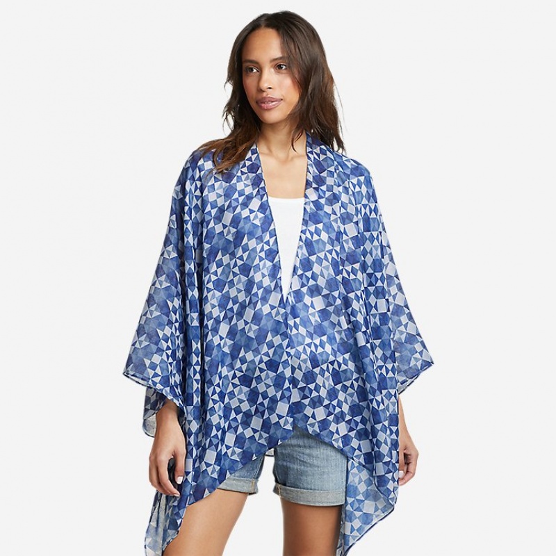 Eddie Bauer Day-To-Night Light Shawl Tanktop Damen Indigo | QXSF-68724