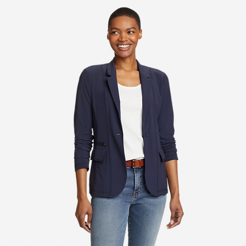 Eddie Bauer Departure Blazer Mantel Damen Blau | VBTY-93784