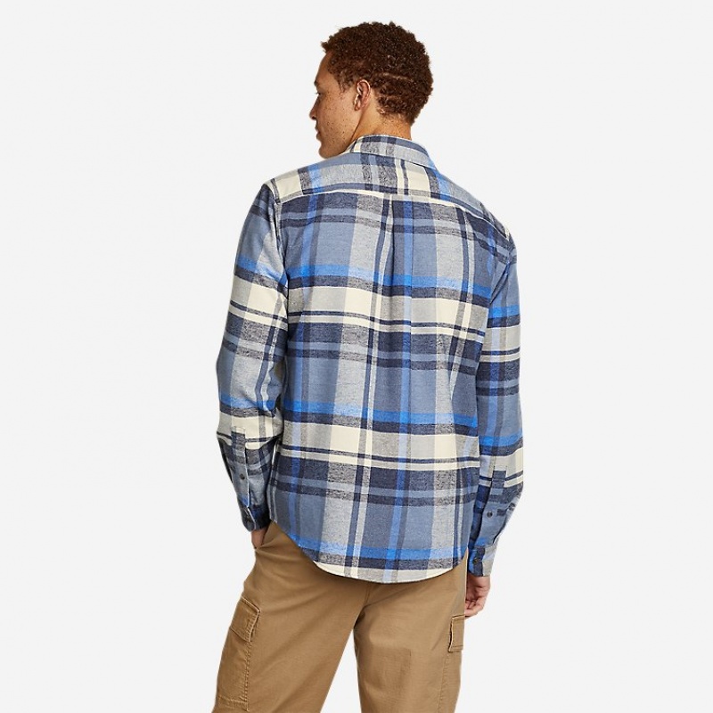 Eddie Bauer EB Hemplify Flannel Hemd Herren Blau | ZDWR-54283