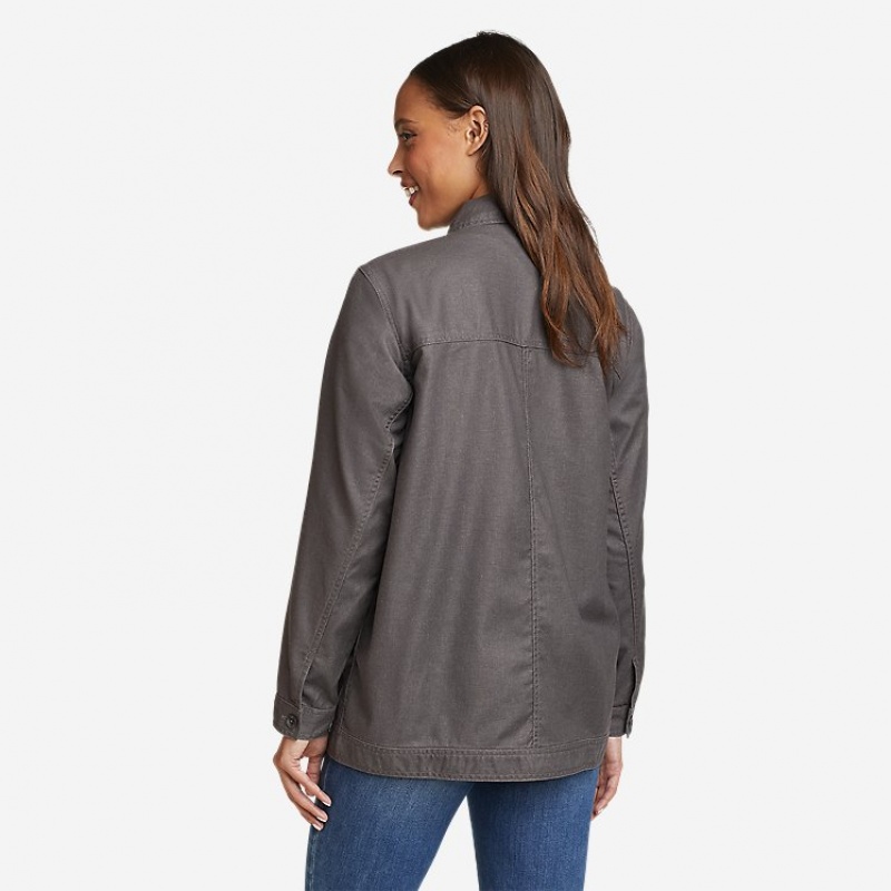 Eddie Bauer EB Hemplify Utility Shirt Jacken Damen Grau | WYCG-53129