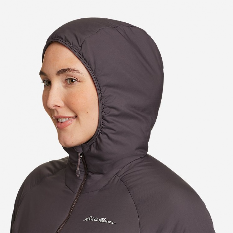 Eddie Bauer EverTherm® Downdraft Mit Kapuze Jacken Damen Schwarz | BPWV-27153