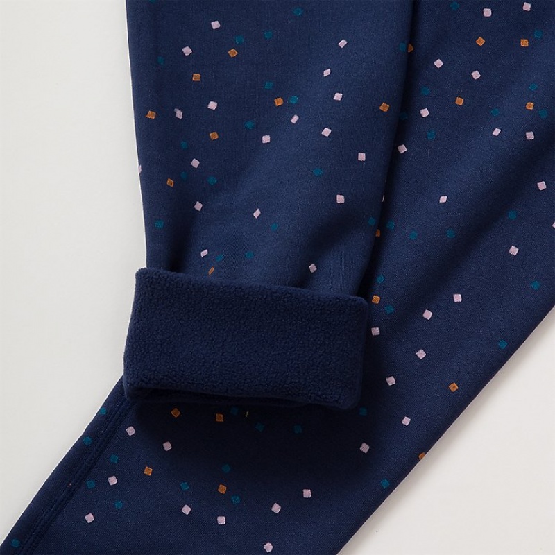 Eddie Bauer Extra Mile Plush-Gefütterte - Print Leggings Mädchen Hellnavy | QGKZ-24689