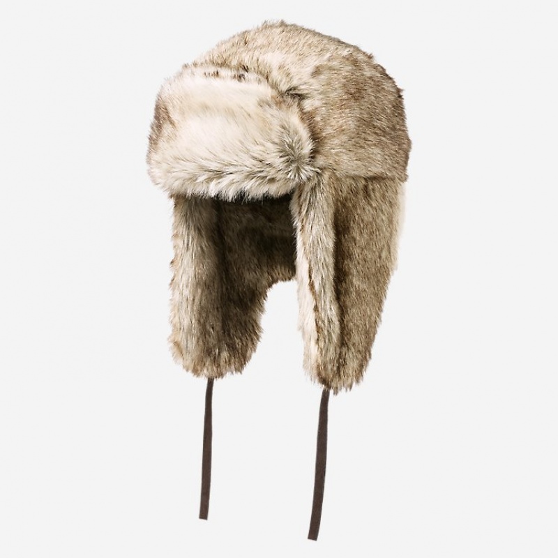 Eddie Bauer Faux Fur Trapper Hüte Damen Beige | UPDE-76219