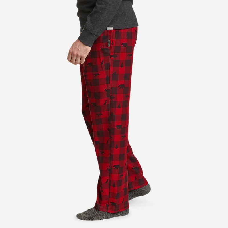 Eddie Bauer Favorite Flannel Sleep Hose Herren Rot | YMGL-35907