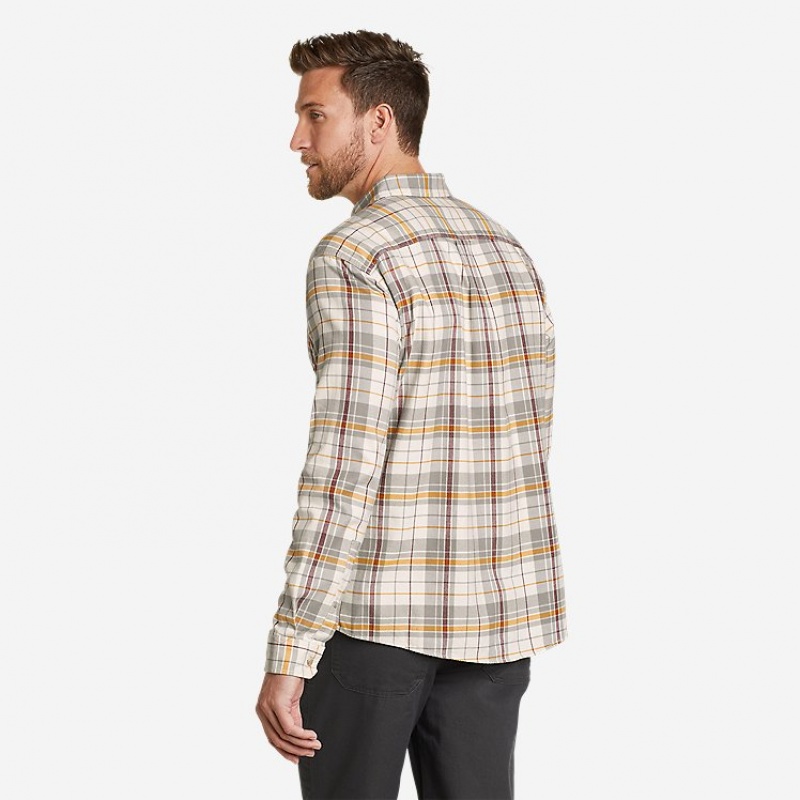 Eddie Bauer Favorite Klassische Fit – Plaid Flanell Tops Herren Grau | LZAB-12094