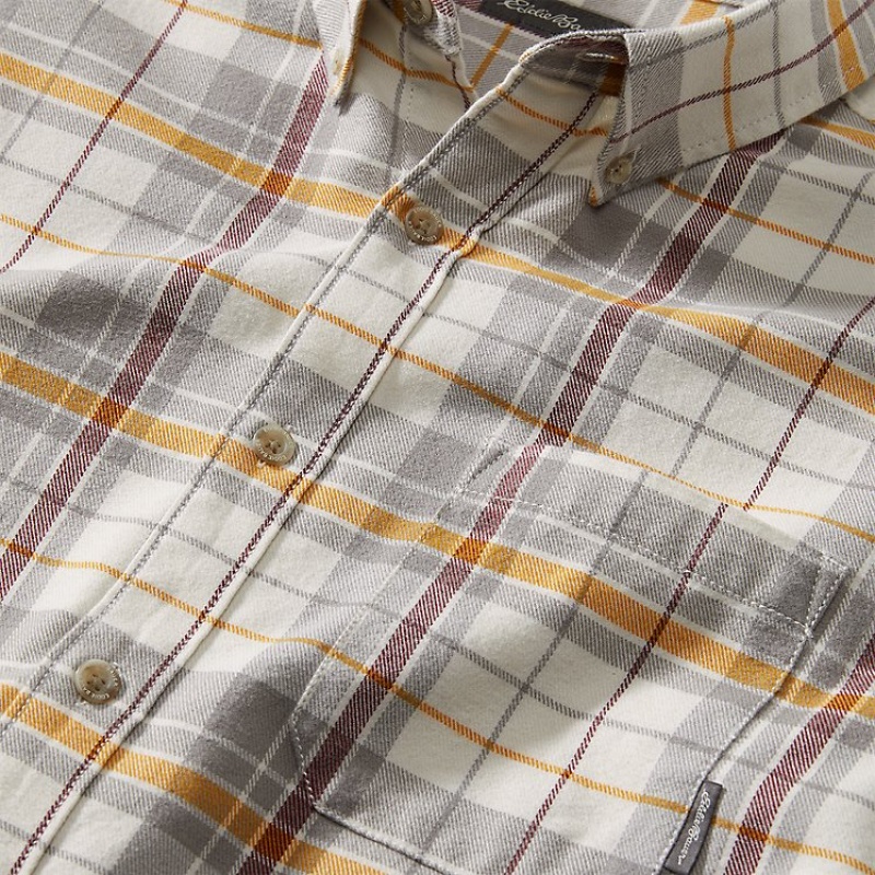 Eddie Bauer Favorite Klassische Fit – Plaid Flanell Tops Herren Grau | LZAB-12094