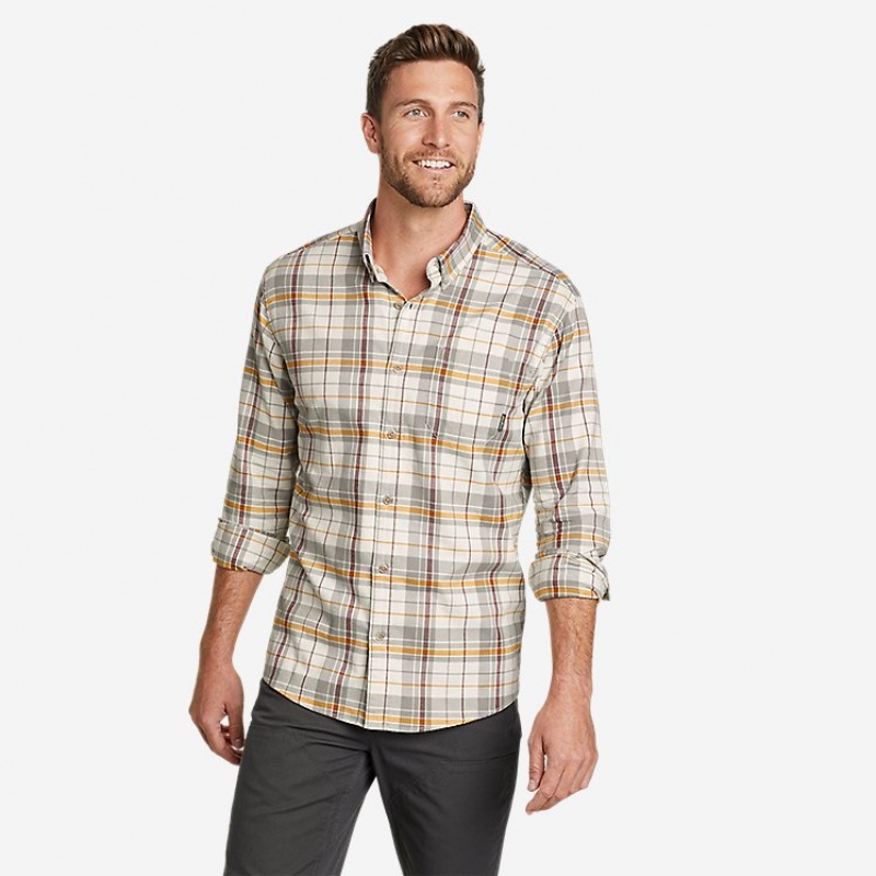 Eddie Bauer Favorite Klassische Fit – Plaid Flanell Tops Herren Grau | LZAB-12094