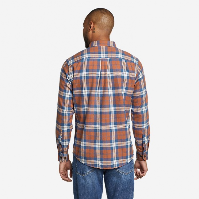 Eddie Bauer Favorite Relaxed Fit Shirt – Plaid Flanell Tops Herren Orange | WONZ-15749