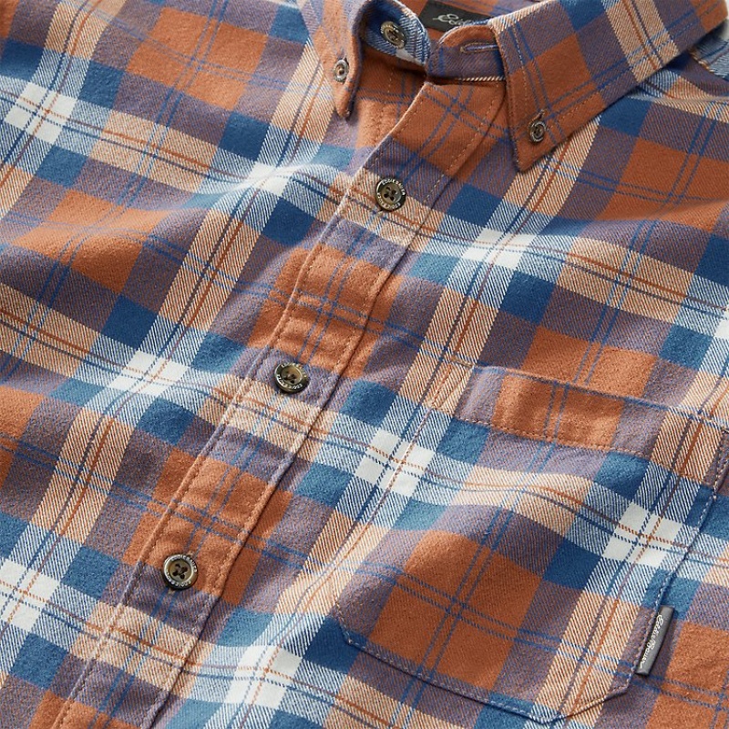 Eddie Bauer Favorite Relaxed Fit Shirt – Plaid Flanell Tops Herren Orange | WONZ-15749