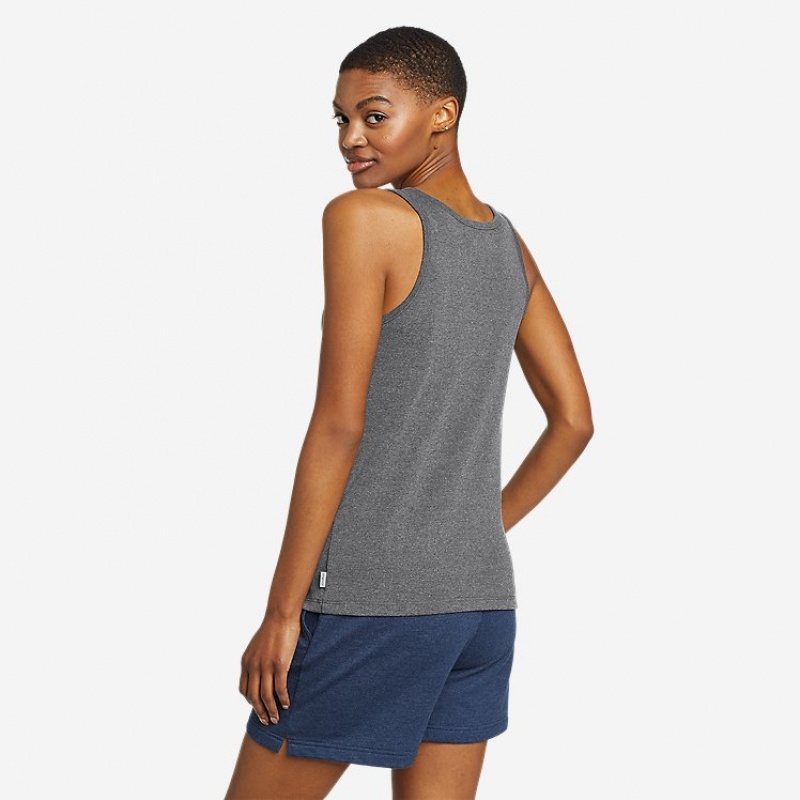 Eddie Bauer Favorite Scoop-Neck Tank Solid Tanktop Damen Grau | FOYV-96283