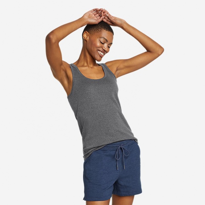 Eddie Bauer Favorite Scoop-Neck Tank Solid Tanktop Damen Grau | FOYV-96283