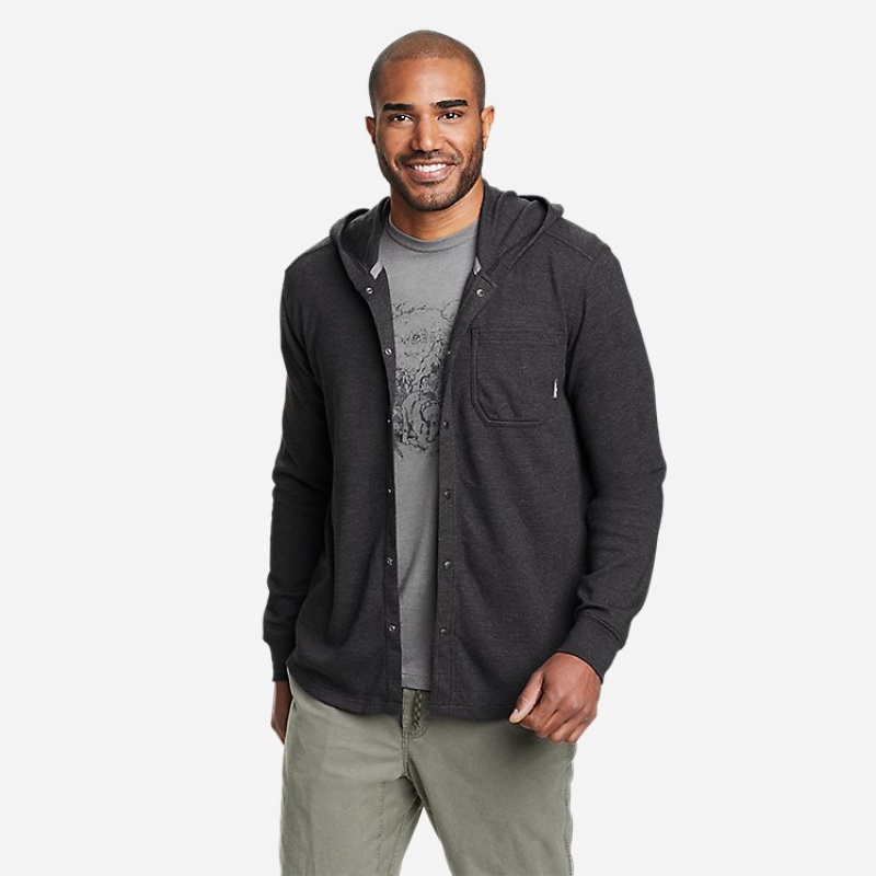 Eddie Bauer Favorite Thermal Shirt Jacken Herren Schwarz | MQEV-06978