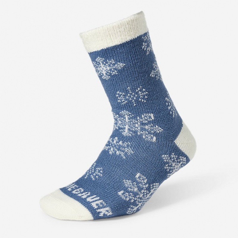 Eddie Bauer Firelight Aloe Crew Socken Damen Blau | TVQG-83240