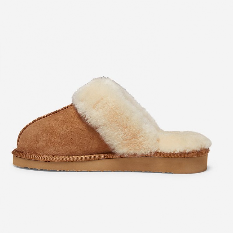 Eddie Bauer Firelight Shearling Scuff Hausschuhe Damen Braun | VLBX-40382