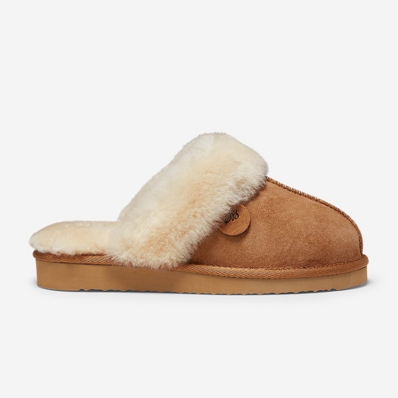 Eddie Bauer Firelight Shearling Scuff Hausschuhe Damen Braun | VLBX-40382