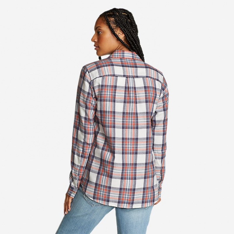 Eddie Bauer Firelight Shirt Flanell Tops Damen Grau | SNMZ-64782