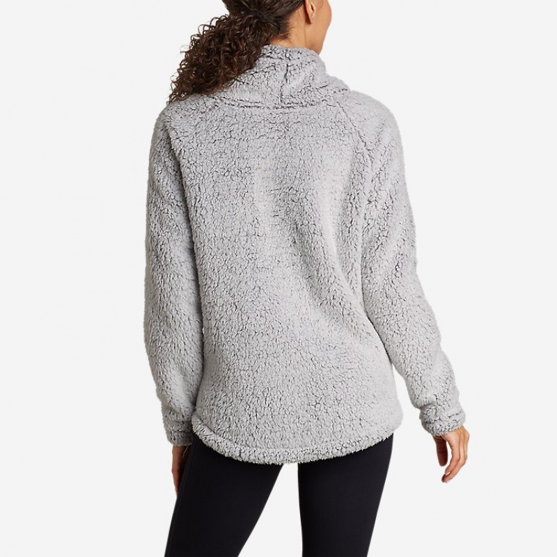 Eddie Bauer Fireside Plush Pullover Damen Grau | WDIN-07463