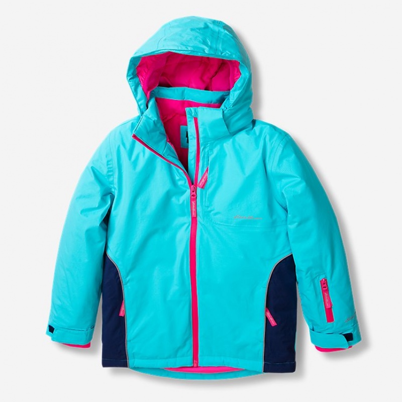 Eddie Bauer Firstline Ski Jacken Mädchen Blau | MYAN-43169