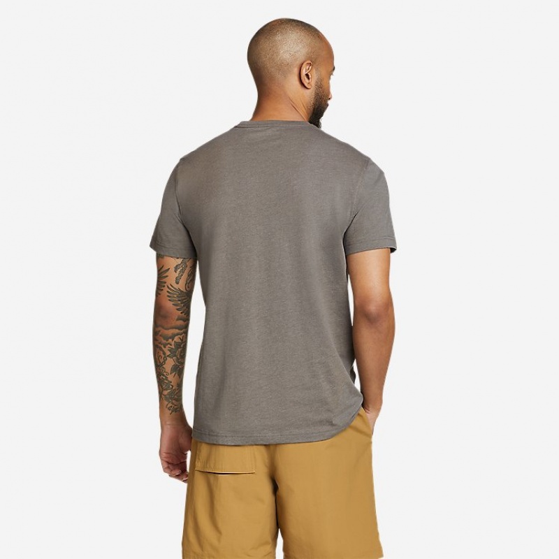 Eddie Bauer Fish Graphic T-shirts Herren Grau | QBAY-79034