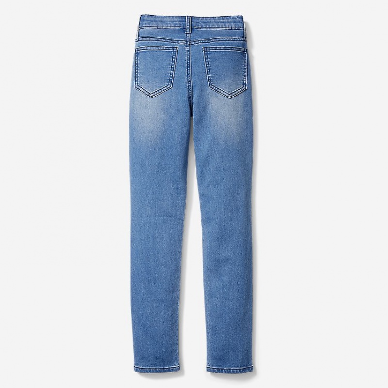 Eddie Bauer Five-Pocket Knit Flex Jeans Mädchen Indigo | WBYG-42031