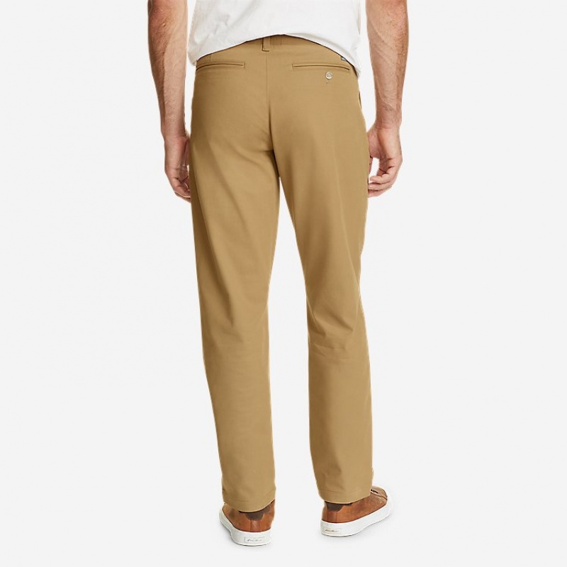 Eddie Bauer Flex Sport Chinos - Falten Hose Herren Gelb | LXFH-89430