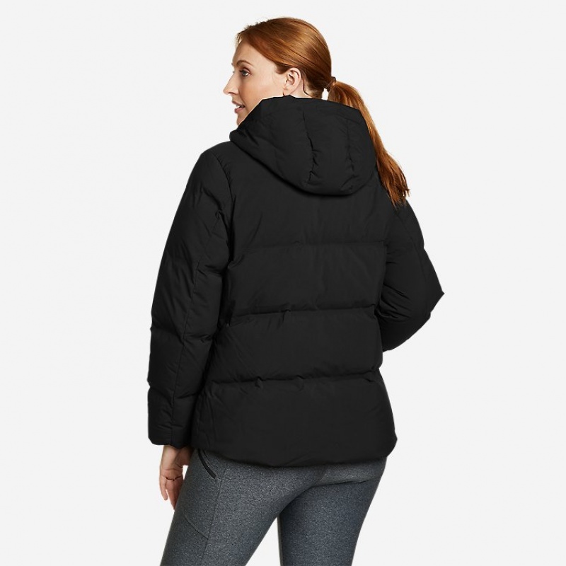 Eddie Bauer Glacier Peak Down Mit Kapuze Jacken Damen Schwarz | QURX-04563