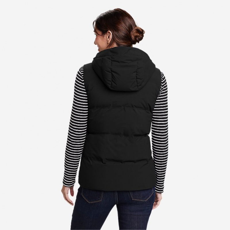 Eddie Bauer Glacier Peak Down Weste Damen Schwarz | YQXL-84360