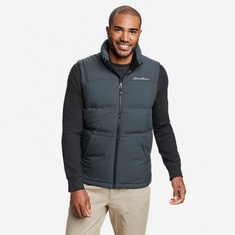 Eddie Bauer Glacier Peak Seamless Stretch Down Weste Herren Blau | IMET-10652