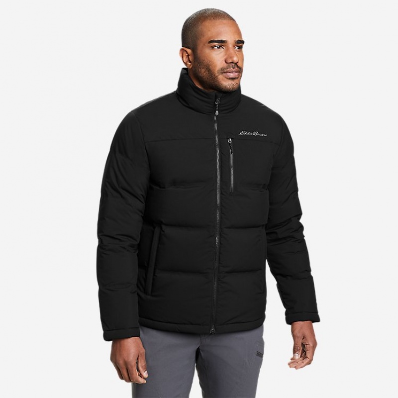 Eddie Bauer Glacier Peak Seamless Stretch Down Jacken Herren Schwarz | TNBX-62107