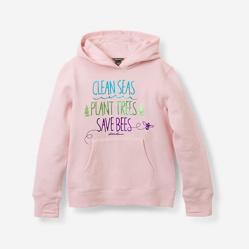 Eddie Bauer Graphic Camp Fleece Hoodie Mädchen Rosa | VMSB-70295